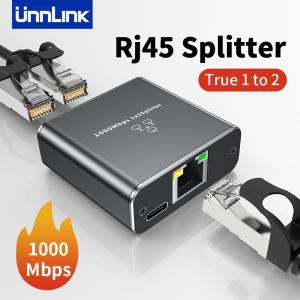 케이블 Unnlink Rj45 분배기, 1-2 기가비트 이더넷 어댑터, 인터넷 네트워크 확장기, PC TV 박스 라우터 공