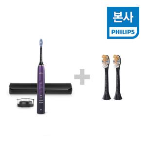 PHILIPS 필립스 소닉케어 다이아몬드 클린 9000 스페셜 에디션 퍼플블랙 HX9911/74 + A3 프리미엄 올인원 칫솔모 블랙 HX9092/96