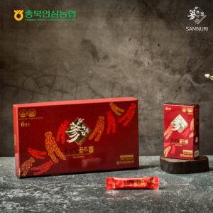 충북인삼농협 삼누리 홍삼정골드 진 6년근 홍삼스틱 분말 1.3g x 30포