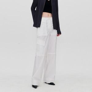 [리이(P)]WIDE LEG CARGO PANTS WHITE