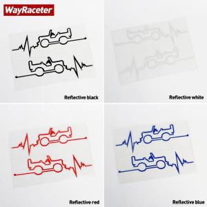 자동차 창문 스티커 펜더 윙 범퍼 반사 비닐 바디 그래픽 데칼, 지프 랭글러용, JK JL TJ kj CJ 액세서리,