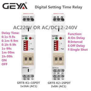 타임 스위치 GEYA 다기능 타이머 릴레이 전자 조절 또는 디지털 설정  12V GRT8-M