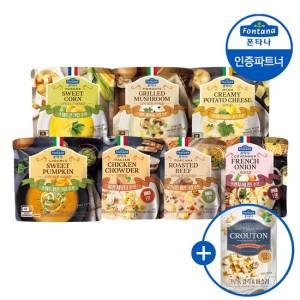 폰타나 액상수프 180g 5+5개 골라담기+크루통 1개