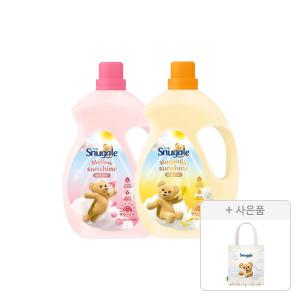 스너글 초고농축 섬유유연제 햇빛건조 허거블선샤인, 4L, 1개 + 멜로우션샤인, 4L, 1개 + 증정(스너곰 에코백, 1개)