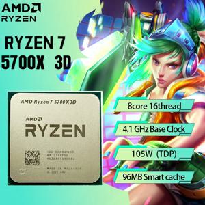 AMD Ryzen 7 5700X3D - R7 5700X3D 5000 시리즈, 8 코어 4.1 GHz 소켓, AM4 스레드 CPU 프로세서, 선풍기 게임 캐시 없음, 신제품