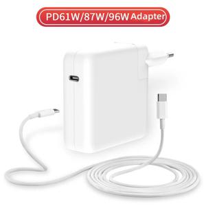 맥북 프로용 USB C 충전기 전원 어댑터, 30W 60W 87W 96W, 맥북 프로 16, 15, 13 인치, 에어 13 인치 2020/2019/2018, 타입 C PD와 작동, 신제품