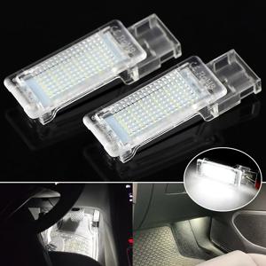 LED 인테리어 발판 조명, VW 골프 5/6/7 플러스 폴로 시로코 파사트 B6 B7 B8 CC 티구안 제타 캐디 투어 샤란 EOS, 2 개