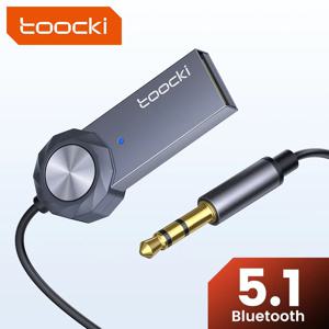 Toocki 5.1 블루투스 Aux 어댑터, 무선 USB, 3.5mm 잭, 자동차 오디오 음악 마이크, 핸즈프리 키트, 자동차 리시버 BT 송신기용