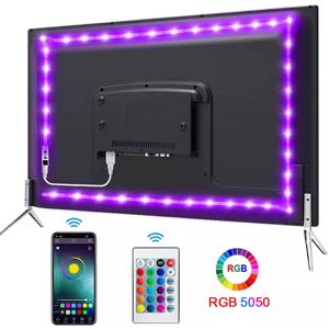 테이프 블루투스 USB LED 스트립 빛 5050 SMD 5V USB RGB 조명, 유연한 LED 램프 테이프 리본 RGB 자체 접착 TV 데스크탑 다이오드