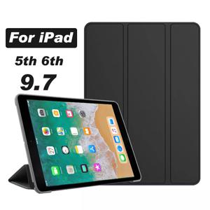 태블릿 케이스 iPad 9.7 2018 2017 A1893 A1954 A1822 fundas PU 울트라 슬림 웨이크 스마트 커버 케이스 iPad 5 6 5 세대, 아이패드 5 6 세대용 케이스