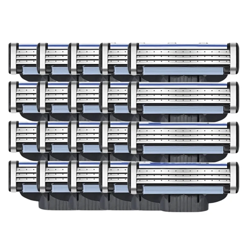 남성용 수동 면도기, 3 층 스테인리스 스틸, 안전 면도날, 날카로운 칼날 교체