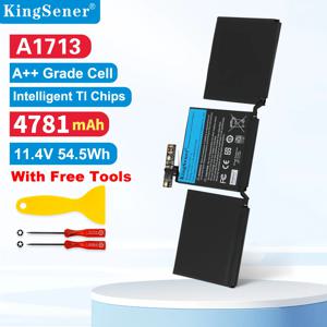 KingSener 노트북 배터리, 애플 맥북 프로 13 인치 A1708 2016 2017 EMC 2978 3164 020-00946 MLL42LL 배터리, AKKU 4781mAh, A1713