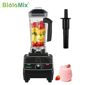 BioloMix BPA 프리 전문가용 스마트 타이머 사전 프로그램 블렌더 믹서 쥬서, 2L 병 2200W, 아이스 스무디 크러셔