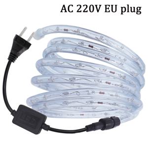 220V 라운드 2 와이어 LED 스트립 빛 36LED 방수 야외 무지개 따뜻한 화이트 Led 밧줄 튜브 빛 크리스마스 파티 장식