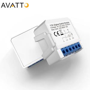 AVATTO ZigBee 투야 미니 스마트 스위치, DIY 조명 스위치 모듈, 양방향 제어, 알렉사 앨리스 구글 홈과 작동, 1, 2, 3/4 갱