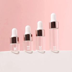 로즈 골드 유리 스포이드 병 세트, 10 개, 20 개, 1 ml, 2 ml, 3 ml, 5ml