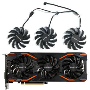 기가바이트 Gtx 1080 Ti Gtx 1070 G1 Aorus Gtx 1060 1060 Gtx 980 CPU 쿨러용 냉각 팬, T128010SU 75mm 4 핀 DC 12V 0.35A