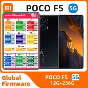 샤오미 POCO F5 5 5G 스마트폰, CPU 스냅드래곤 7 + Gen 2 배터리 용량, 5000mAh 64MP 카메라, 정품 중고폰