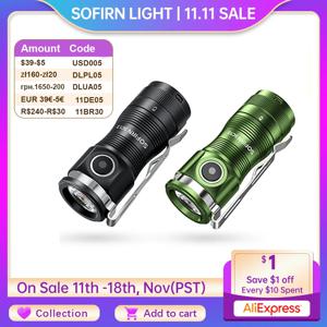 Sofirn 미니 SC13 강력한 손전등, SST40/519A LED 1300lm 18350 충전식 LED 라이트 95 하이 CRI 토치 램프, 마그네틱 포함