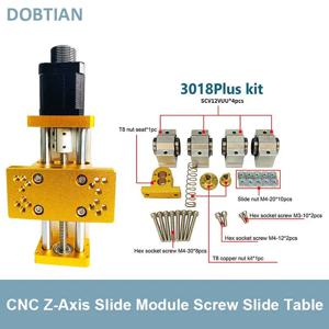 CNC Z축 슬라이드 모듈 나사 슬라이드 테이블 선형 레일 가이드, CNC 3018 프로 라우터용, 300W, 500W 스핀들과 호환 가능