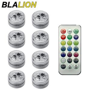 BLALION 무선 접착식 LED 자동차 인테리어 앰비언트 라이트, 리모컨 장식, 자동 지붕 발 분위기 램프, 자전거 후미등