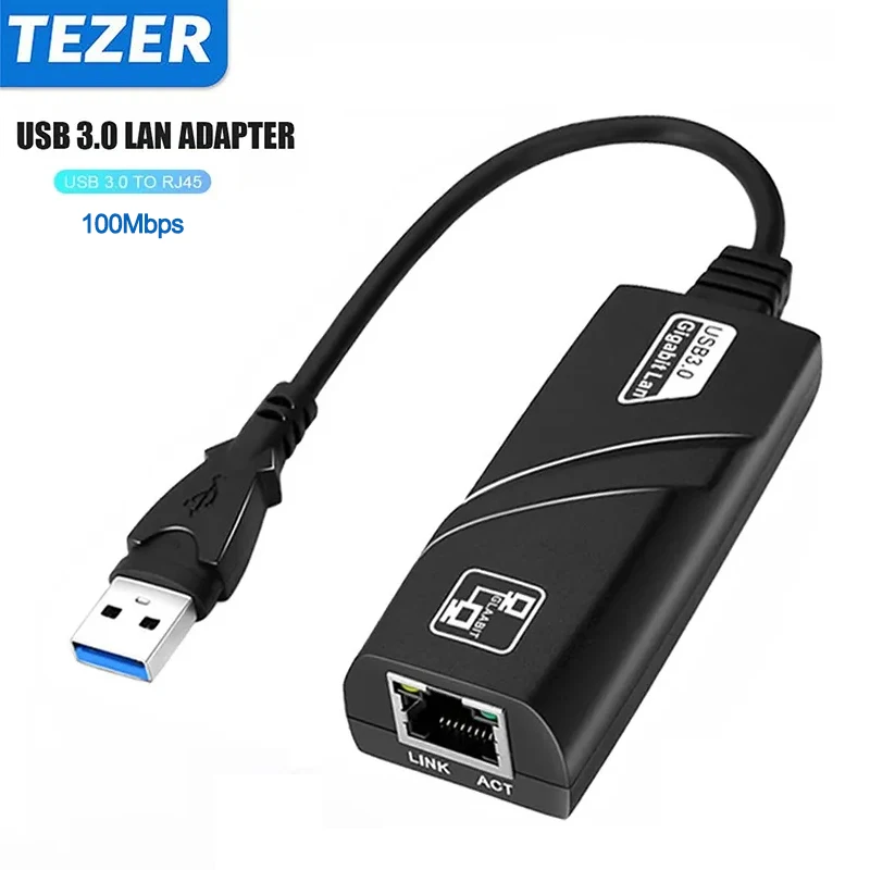 USB 3.0 Rj45 랜 이더넷 유선 어댑터, 10/100Mbps 네트워크 케이블, 샤오미 미 박스 PC 윈도우 10 USB 3.0 네트워크 카드용