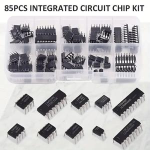 집적 회로 칩 키트, IC-NE555 IC-LM324 IC-LM358 DIP 단정밀도 타이머 조합 키트, 10 가지 사양, 85PCs