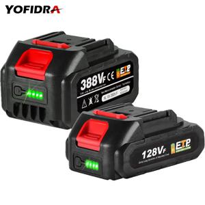 Yofidra-충전식 리튬 배터리 EU 플러그, 18-20V, 브러시리스 전기 톱 전기 드릴 전기 렌치 Makita 18V B 시리즈용