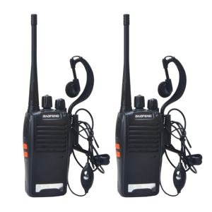 BaoFeng 워키토키 BF-777S UHF 400-470MHz 16CH 2 와트 VOX 휴대용 양방향 라디오, 핸즈프리 및 충전식 배터리 포함, 2 개/팩