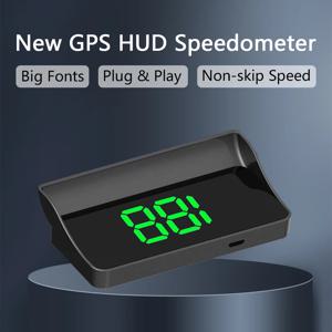 자동차 헤드업 디스플레이 GPS 디지털 속도계 HUD 앞유리 프로젝터, KMH MPH 속도 계량기, 자동차 전자 액세서리