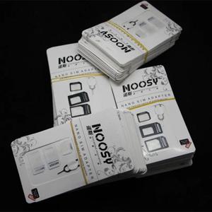 4 in 1 Noosy Nano Sim 카드 어댑터 + 마이크로 Sim 카드 어댑터 + 아이폰용 표준 SIM 카드 어댑터, 5 세트