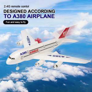 에어버스 A380 RC 비행기 2.4G 고정익 보잉 747 리모컨 항공기, 야외 RC 비행기 모형 장난감, 어린이 남아용