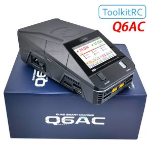 ToolkitRC Q6AC 충전기, AC 400W/DC 1000W 4CH 출력 내장 65W USB A/TYPEC 출력, LiPo, 1-6S,NiMH 1-16S PB 1-10S 충전기, IPS