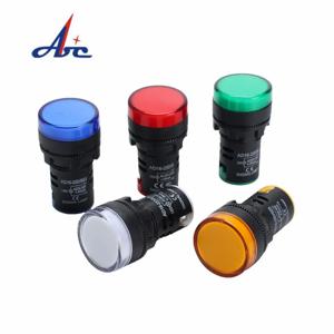 22mm AD16-22D/S LED 전원 표시 등 일반 신호 램프 AC/DC 12V 24V 36V 48V 110V 220V 녹색 빨간색 파란색 흰색 노란색