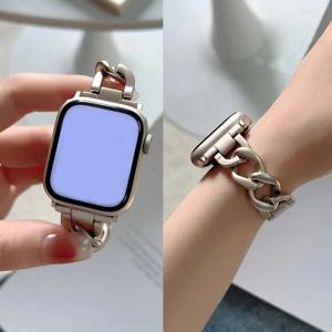 애플 워치용 메탈 스트랩, 울트라 46mm, 9, 8, 7 밴드, 42mm, 45mm, 41mm, 여성용 벨트 팔찌, iWatch 시리즈 6 SE, 40mm, 44mm, 49mm