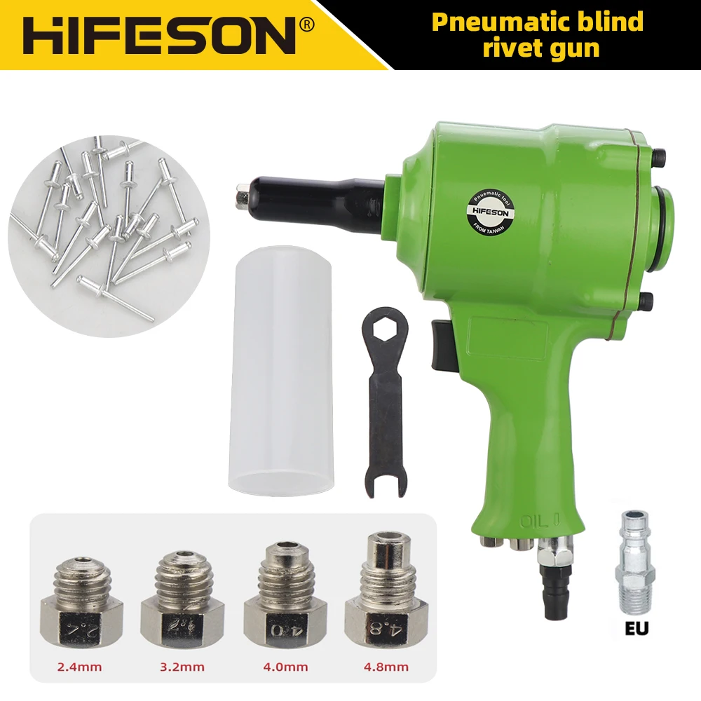 HIFESON 공압 에어 블라인드 리벳 건, 자동 POP 리벳 도구, 2.4mm, 3.2mm, 4.2mm, 4.8mm