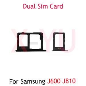 삼성 갤럭시 J6 J600 J600F J8 J810 J810F 2018 싱글 듀얼 SIM 카드 트레이 거치대 슬롯 어댑터 교체 수리 부품