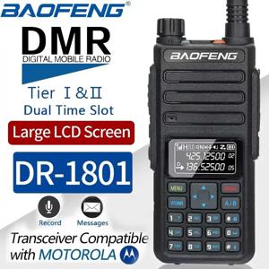 Baofeng DR 1801 워키토키 DMR 라디오, 듀얼 밴드 듀얼 타임 슬롯, 디지털 DMR 1801 티어 I 및 II, 휴대용 양방향 라디오