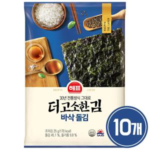 해표 더고소한김 바삭 돌김 전장 5매 10개