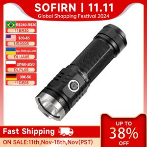 Sofirn 전원 표시등 포함 강력한 LED 손전등, USB C 충전식 전술 토치 26650 라이트, SP33V3.0, 3500lm, XHP50.2