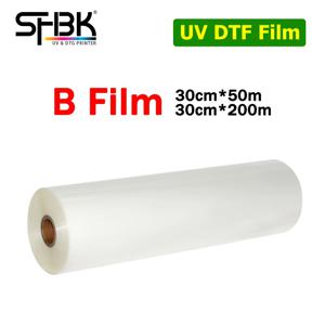 불규칙한 모양의 표면 UV DTF 프린터용 매직 UV DTF 필름 B, 유리 세라믹 금속 휴대폰 케이스, 30cm x 50m x 200m