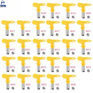 Wetool 노란색 다중 모델 에어리스 스프레이건 깍지 팁, 페인트 분무기용 395 515, 3600psi