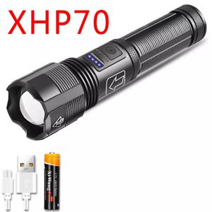 4 코어 Led 손전등 알루미늄 합금 XHP70.2 XHP50.2 전술 사냥 토치, Usb 충전식 줌이 가능한 랜턴 18650 AAA 배터리