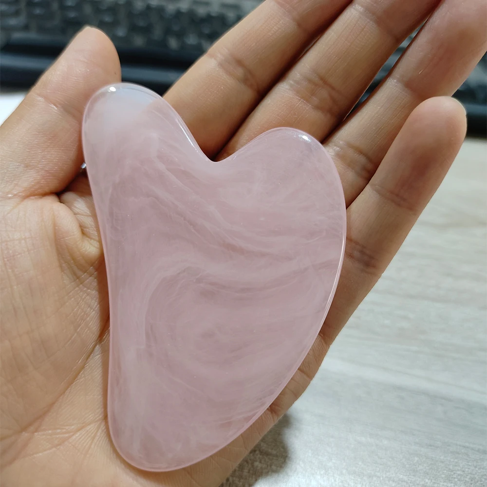 송진 Gua Sha 마사지 보드, 얼굴 스킨 케어 Guasha 도구, 얼굴 마사지 스크래퍼, 얼굴 목 등 바디 스파 마사지 도구, 1PC