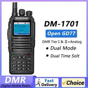 Baofeng DMR DM-1701 워키토키 오픈 GD77 듀얼 모드 아날로그 디지털 양방향 라디오 티어 1 + 2 듀얼 타임 슬롯 햄 듀얼 밴드 DR-1801