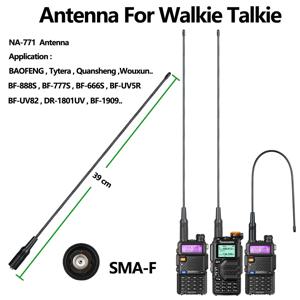 나고야 NA-771 양방향 라디오 안테나, SMA 암, BaoFeng UV-5R UV-82 BF-888S H777 워키토키, 듀얼 밴드 VHF UHF 안테나