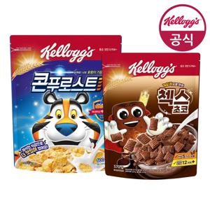 켈로그 시리얼 콘푸로스트 600g + 첵스초코 570g