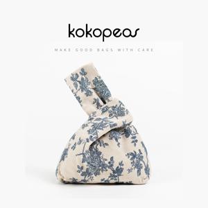 KOKOPEA-일본 미니 휴대용 매듭 손목 가방, 여성용 탑 핸들 토트백, 심플 지갑 핸드백, 방수 쇼핑백, 핸드폰 키 파우치 에코백 미니백