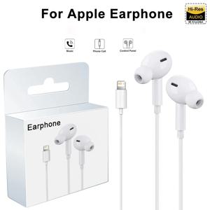 Apple 헤드폰 For iPhone 15 14 13 12 11 Pro Max X 8 Plus 이어폰 Bluetooth 유선 이어 버드 액세서리