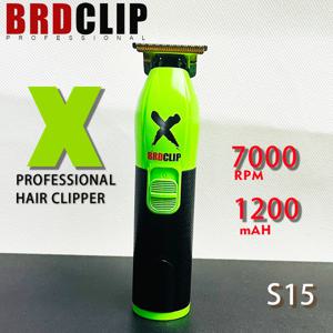 BRDCLIP S15 전문 7000RPM 2 기어 헤어 트리머, 이발사 조각 그라데이션 피니쉬 머신, 살롱 전기 클리퍼, 1200mAh